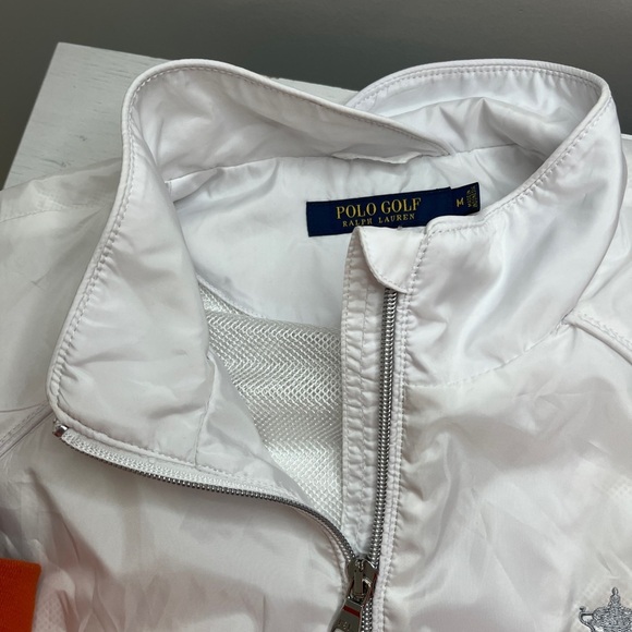 Polo Golf Ralph Lauren PGA Embroidered Golf Vest Silver Hardware Sz M - Picture 12 of 13